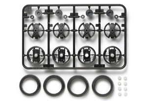 TAMIYA 1/32 迷你四驅車 大徑 單向 胎框組 